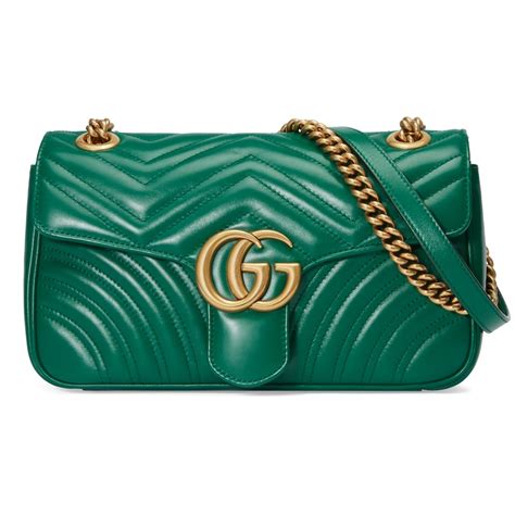 gucci marmont green mini|Gucci Marmont small shoulder bag.